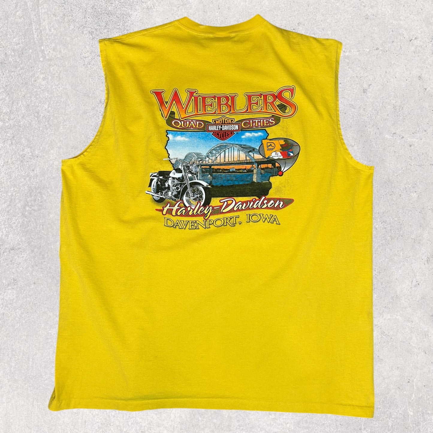 Harley Davidson Wieblers Davenport Iowa Hihaton T-Paita (XXL)