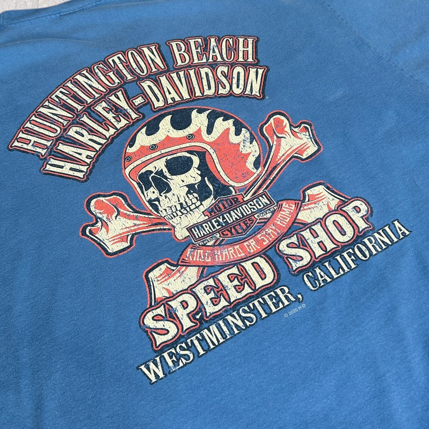 Harley Davidson Speed Shop, Westminster, California 2020s. T-Paita (L)