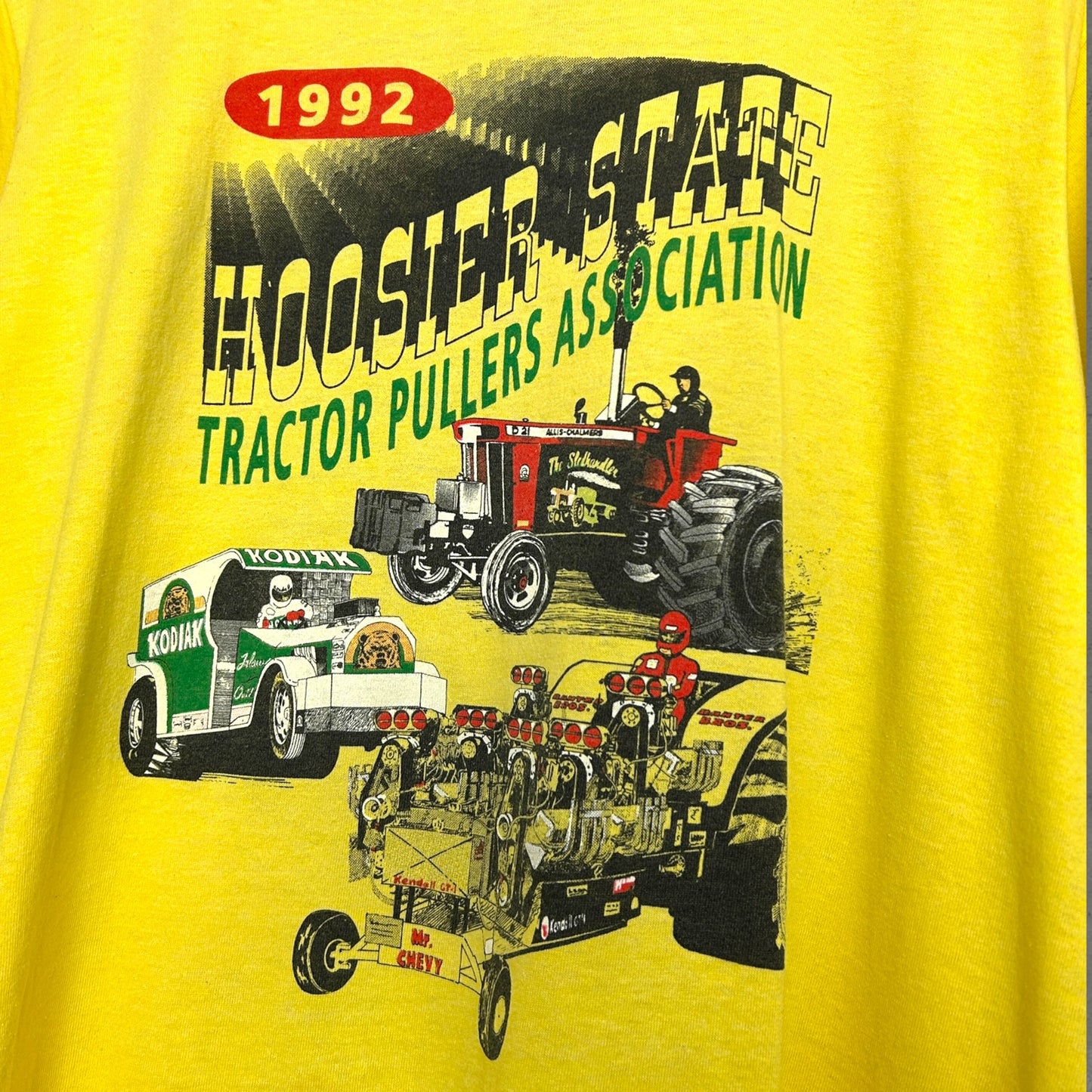 Hoosier State Tracktor Pullers Accociation Vintage 1992s. T-Paita (L)