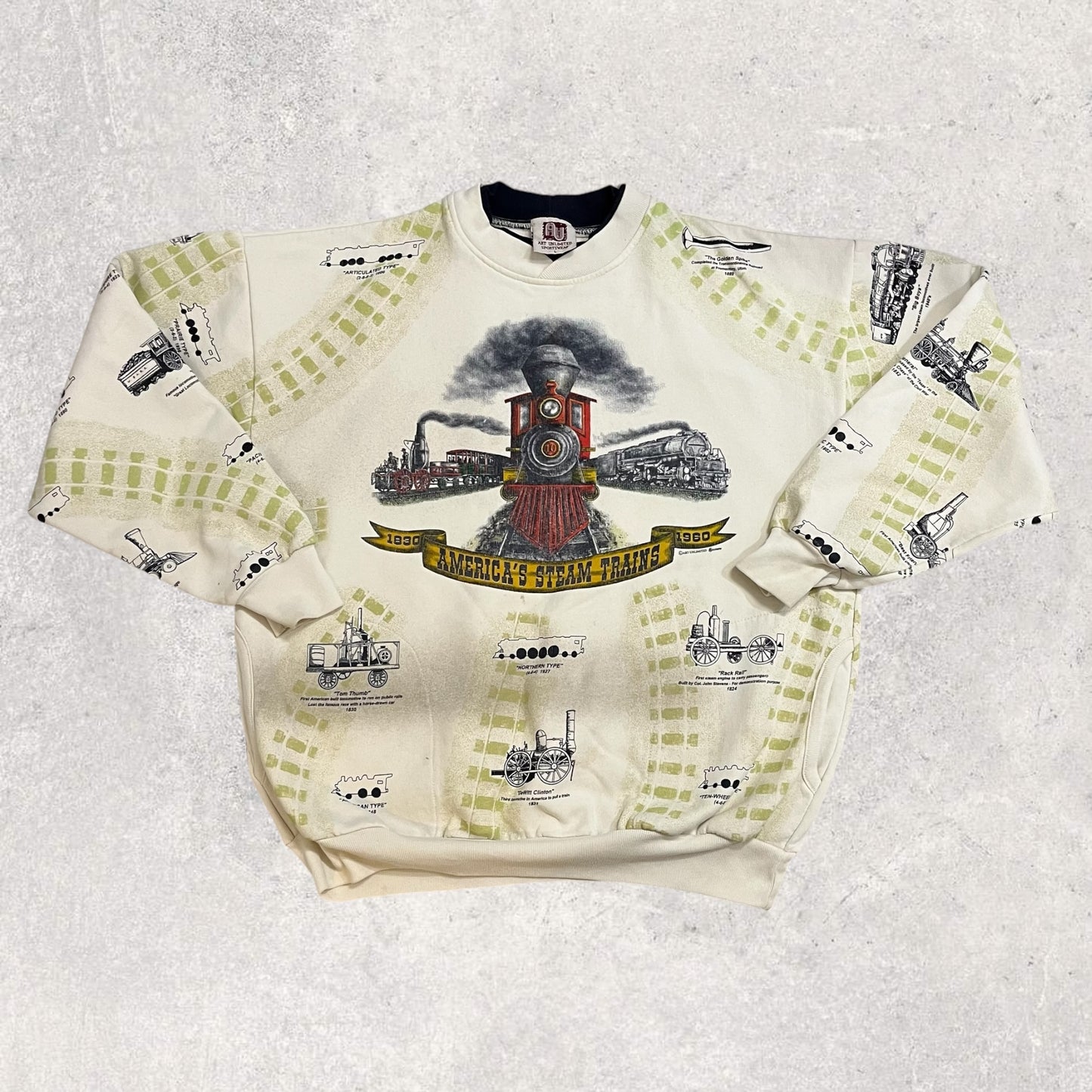 Harvinainen Vintage 90s. America´s Steam Trains College (M)