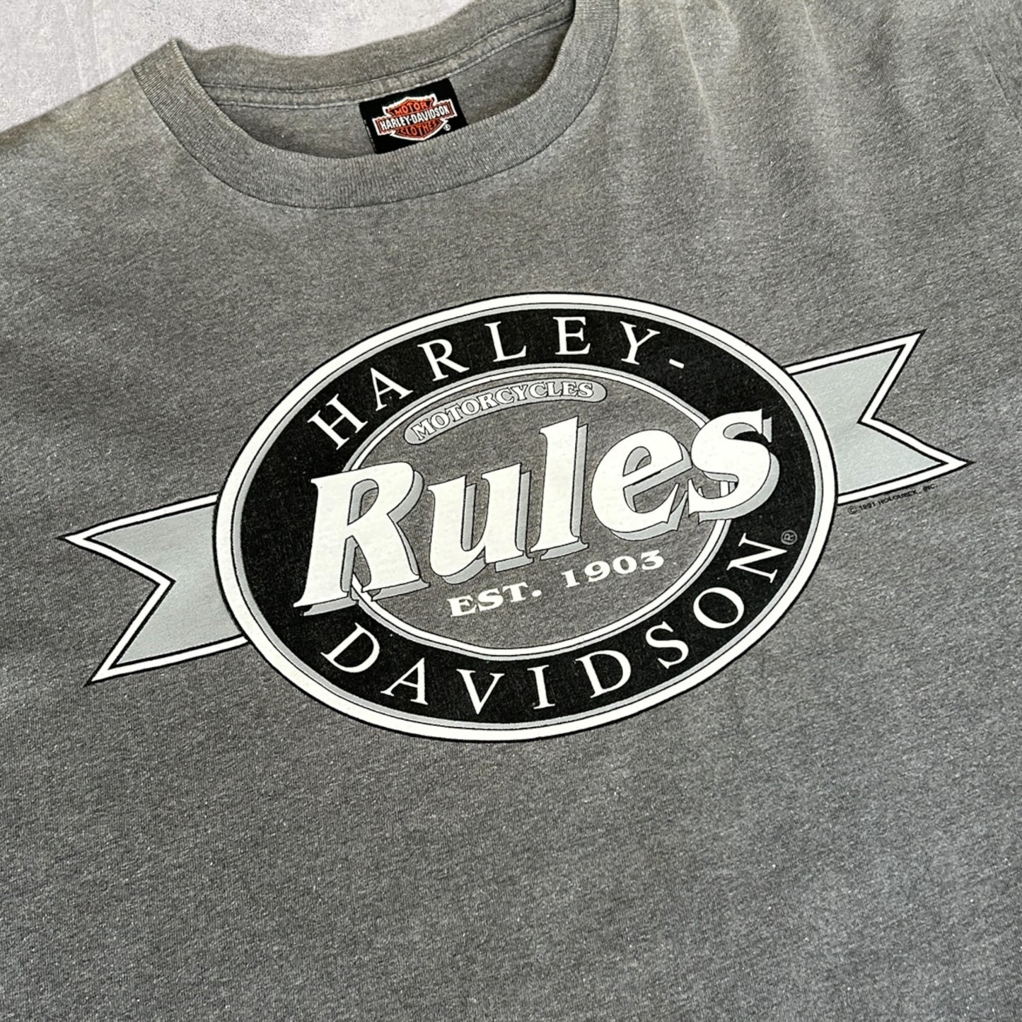 Harley Davidson Rules 1991s. T-Paita (XL)