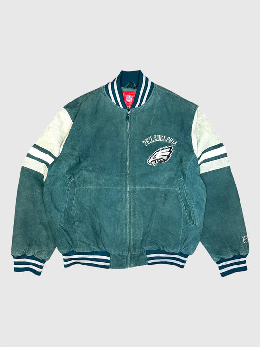 Philadelfia Eagles 00s. NFL Mokka nahkatakki (L)