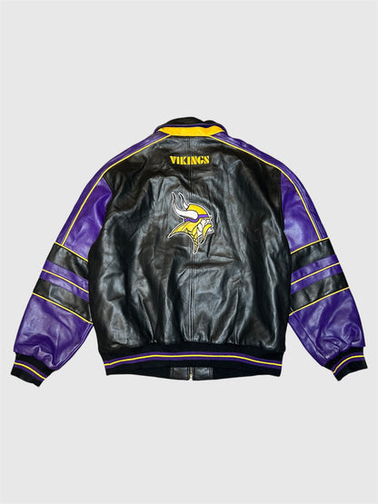Minnesota Vikings 00s. Vintage Leather Jacket (XL)