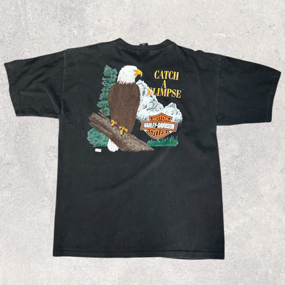 Harley Davidson Catch A Glimpse 80s. T-Paita (XL)