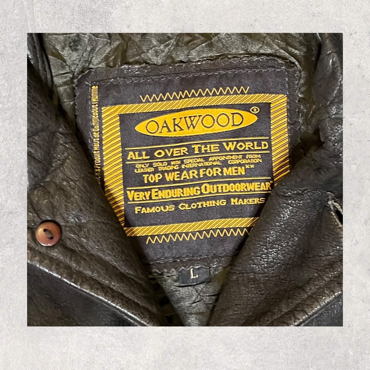 Vintage Oakwood Buffalo Leather Jacket (L)