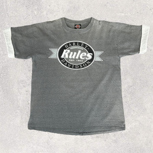 Harley Davidson Rules 1991s. T-Paita (XL)