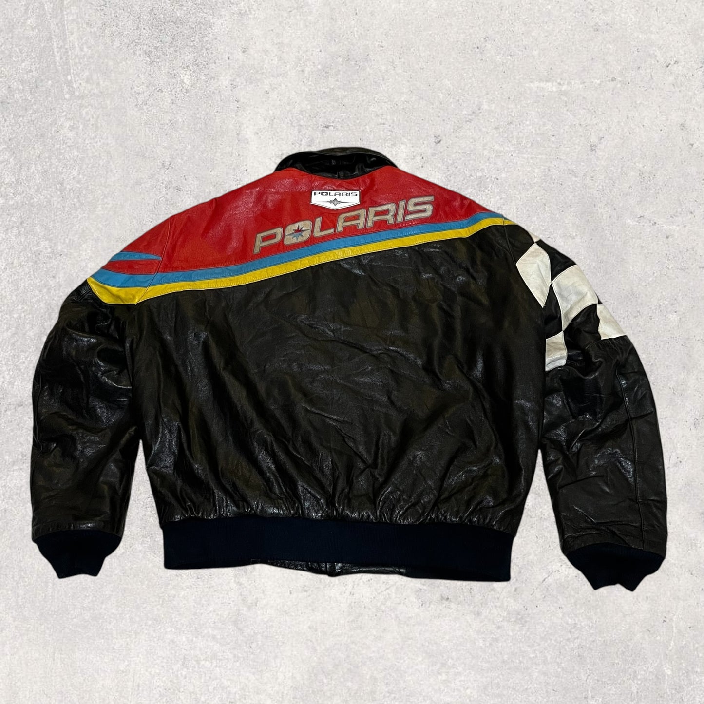 Vintage Polaris leather jacket 90s. (2XL)