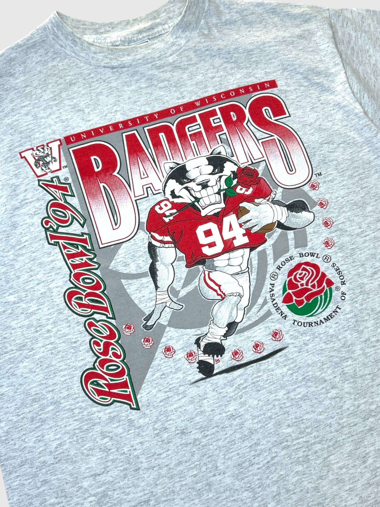 Wisconsin Badgers Rose Bowl 1994 T-paita (XL)