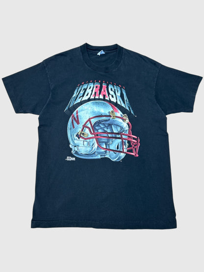 University of Nebraska Cornhuskers 90s. Salem Sportswear T-paita (L)